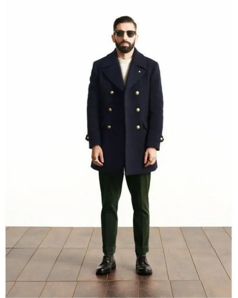 British Style New Men’s Clothing Mid-length Double Breasted Woolen Coat Autumn Winter Jackets Trench Coat Business Male Clothing 5 British Style New Men's Clothing Mid-length Double Breasted Woolen Coat Autumn Winter Jackets Trench Coat Business Male Clothing 5