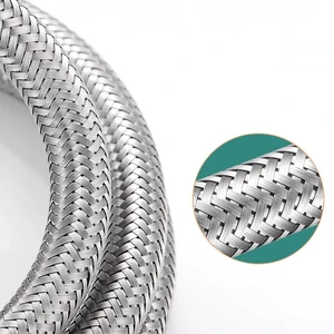 304 Edelstahl geflochtene Leitungswasserleitung, heißes und kaltes Wasser, Einlassheizung, flexible Verbindungsrohrleitungen, 1/2 10 Hauptverkäufe flexibler Luftkanal - №4