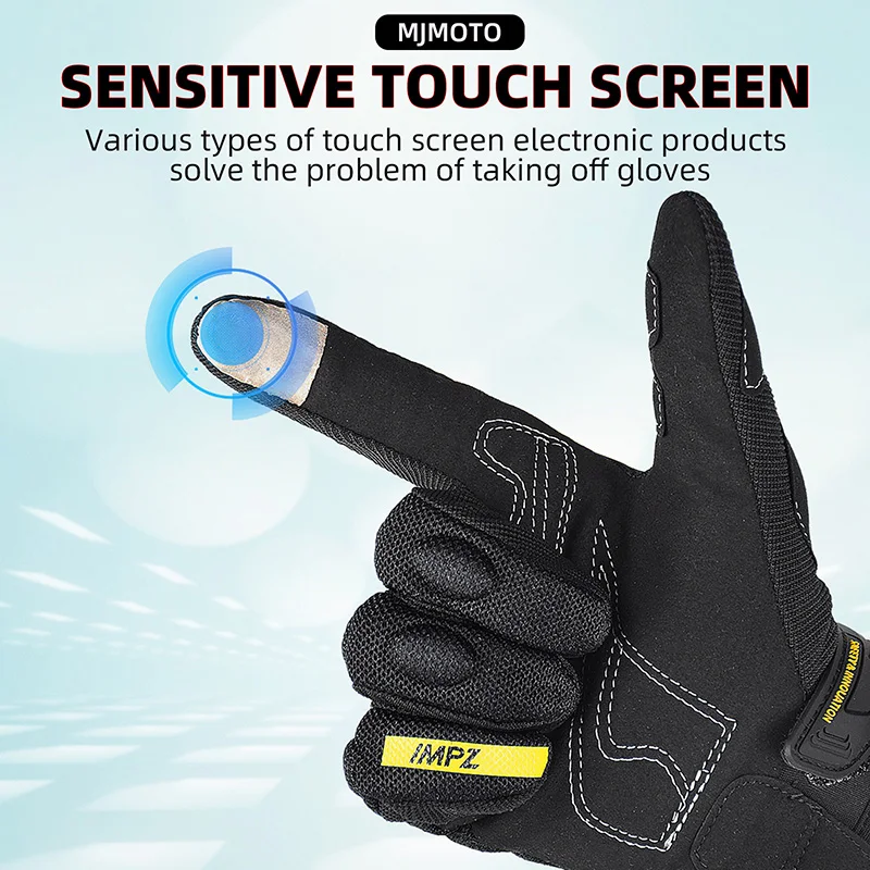 Motorcycle Gloves Summer Mesh Breathable Moto Gloves Men Women Touch Screen Motocross Gloves Touch Screen Cycling Gloves