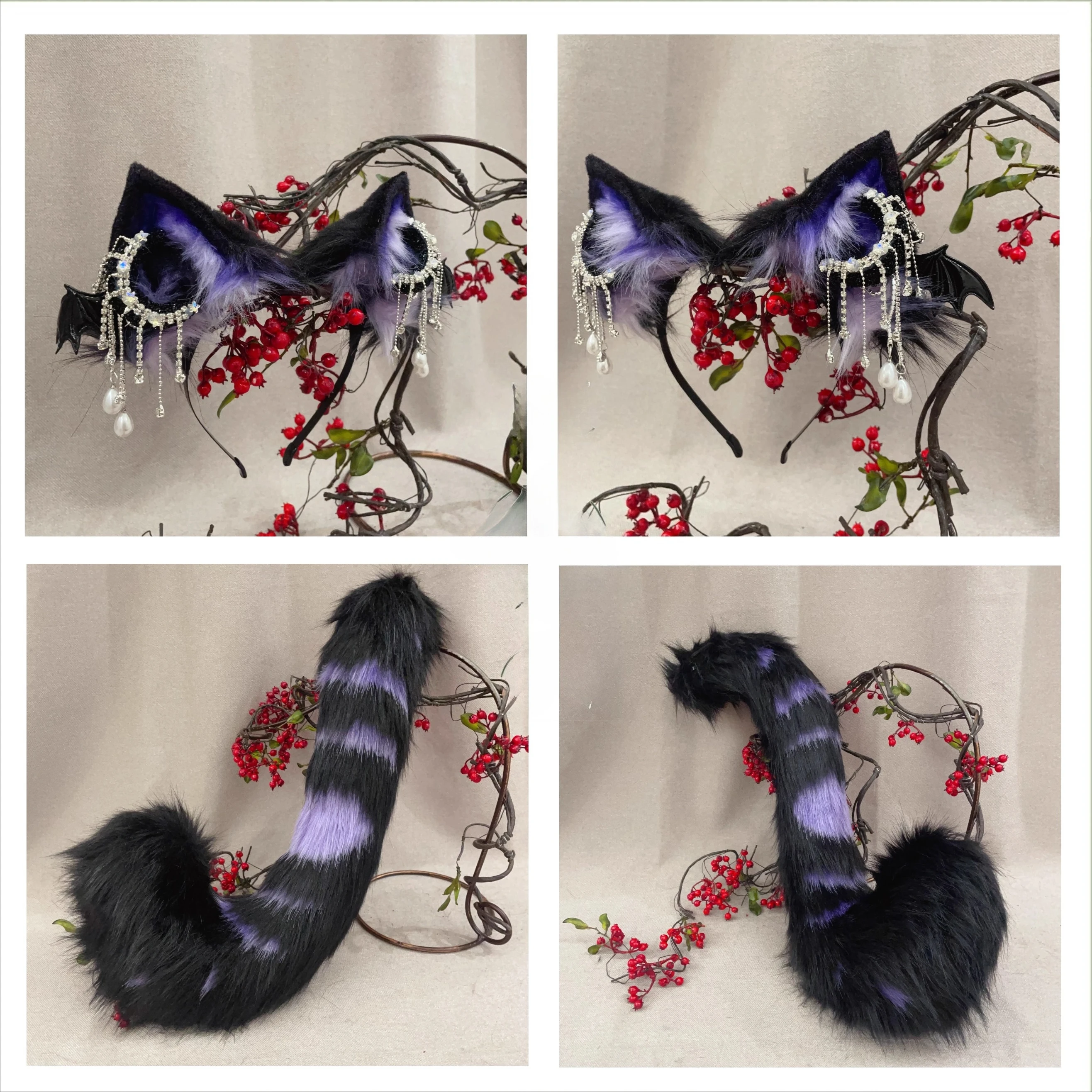 ใหม่ทําด้วยมือหูหาง BEAST Claw คอสเพลย์ Magical Cat ฮาโลวีน props แถบคาดศีรษะหางอะนิเมะเครื่องแต่งกายอุปกรณ์เสริม