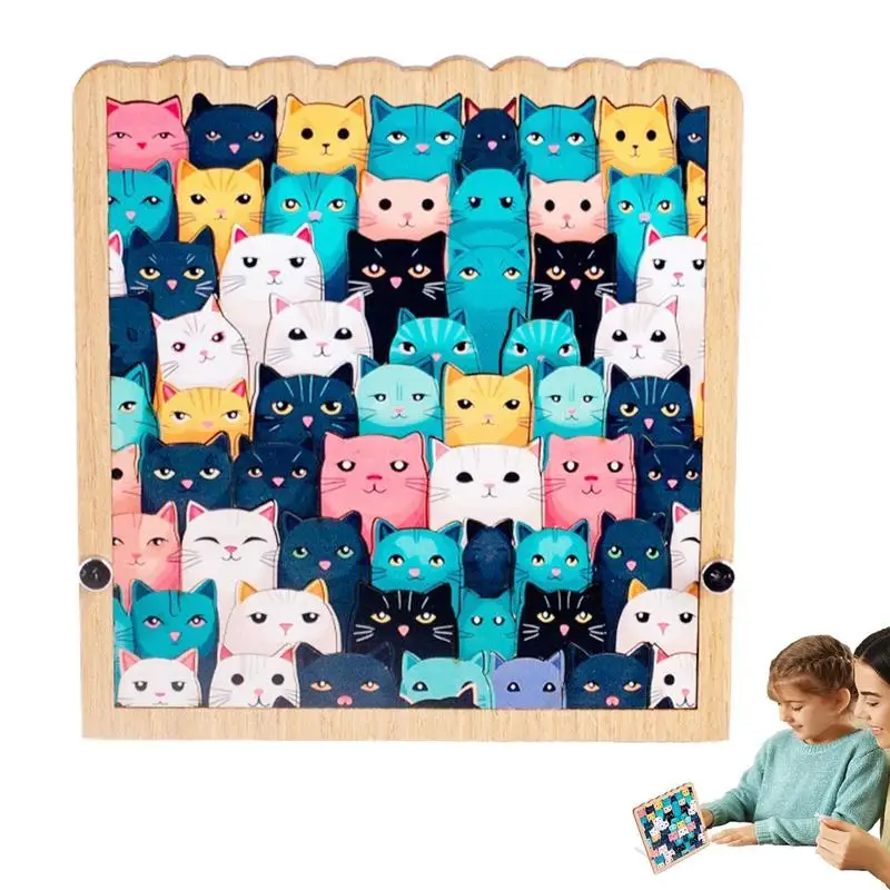 Cat Shaped Jigsaw Puzzle Precise 62 Cats Wood Cut Jigsaw Puzzles Innovative Unique Wooden Puzzles For Jigsaw Puzzle Enthusiasts