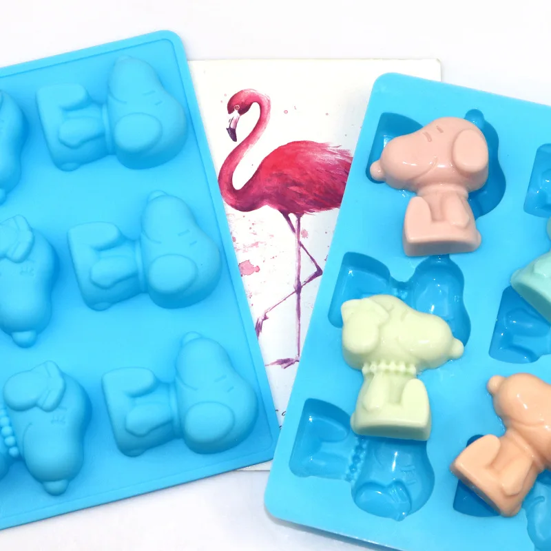 Snoopy Cake Mould Silicone Cake Mold Homemade Cocoa Chocolate Mold DIY Handmade Soap Mold for Candle Creative Gifts