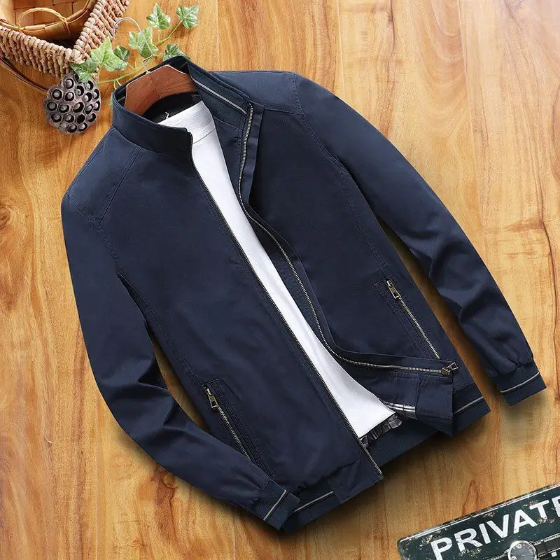 Men Cotton Jacket Long Sleeve Bomber Jacket Military Windbreaker Spring Autumn Coat Men's Clothing Luxury Brands Loose Coats