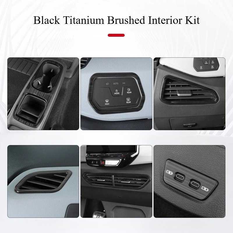 Picture 5: For 2021-2024 VW ID3 Central Control Water Cup Decorative Panel Protective Frame Patch Interior Modification Special Accessories