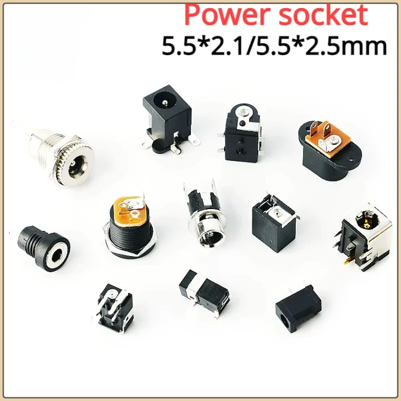 

10Pcs/lot Power socket 5.5*2.1 Power Supply DC-005B Power socket 5.5x2.5mm