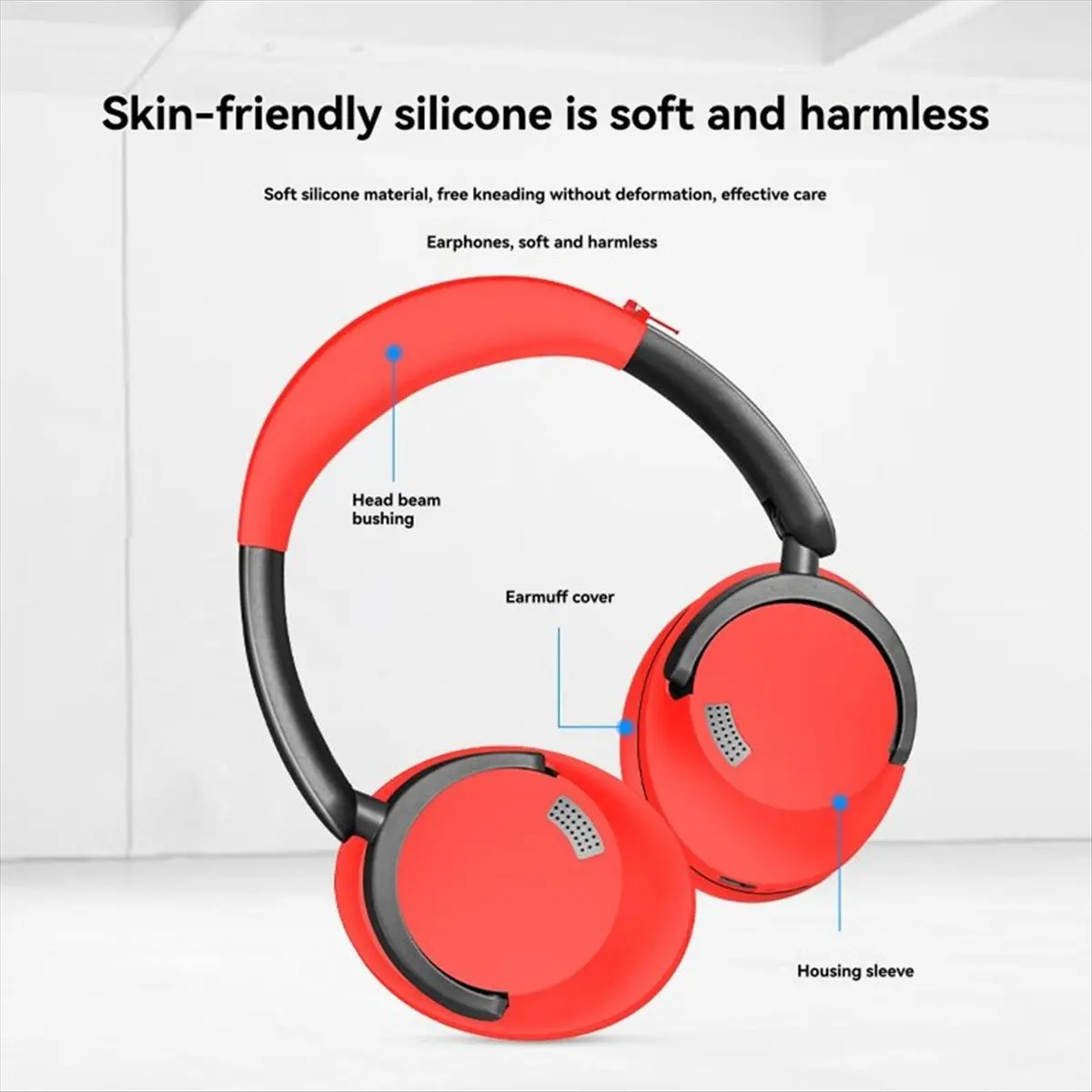 Special Offer-Ear Pads+Head Beam Set for SonoFlow HC905 HQ51 Headset Silicone Protective Case Earmuff Head Beam Repair Part D