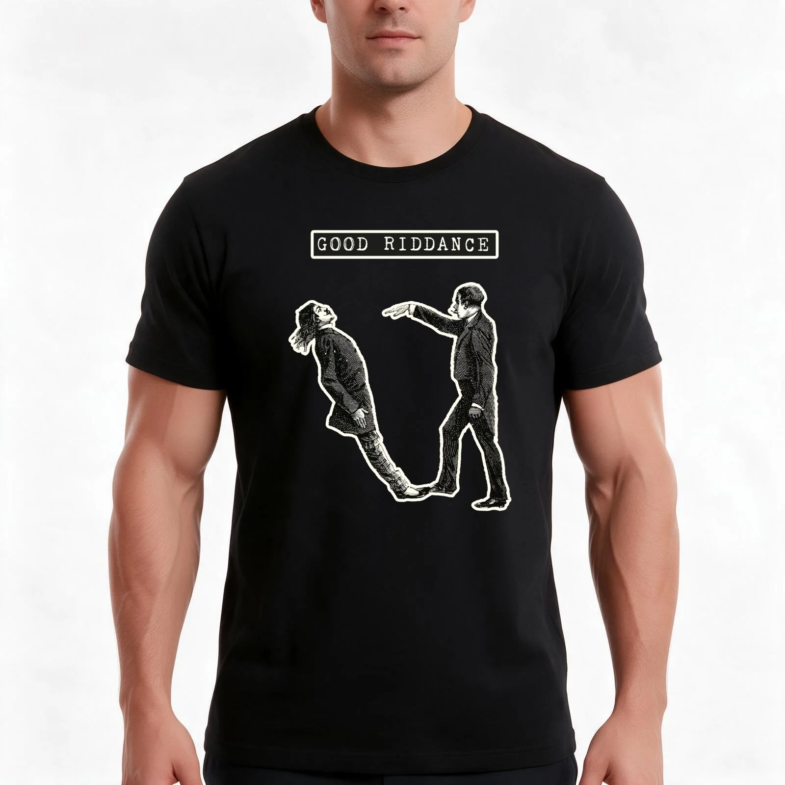 Good Riddance American Punk T-Shirt, Summer Casual Cotton Tee, Oversized Streetwear Tops, Vintage Graphic Print, 100% Cotton