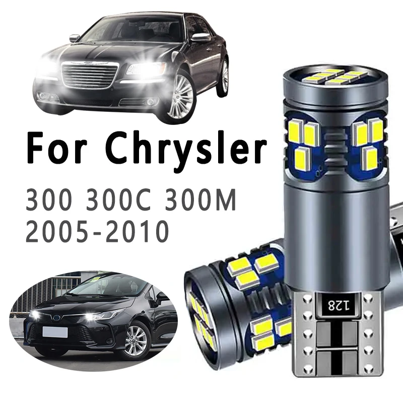 

2Pcs T10 Car LED Bulbs Interior Parking Lamp For Chrysler 300 300C 300M 2005 2006 2007 2008 2009 2010 Clearance Lights