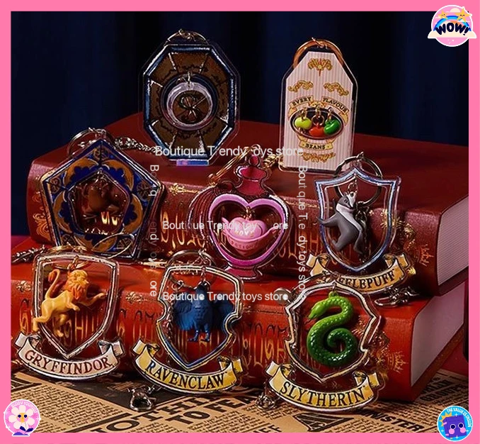 MINISO Harry Potter Colgante de caja ciega oscilante acrílica - Llavero creativo de dibujos animados auténtico