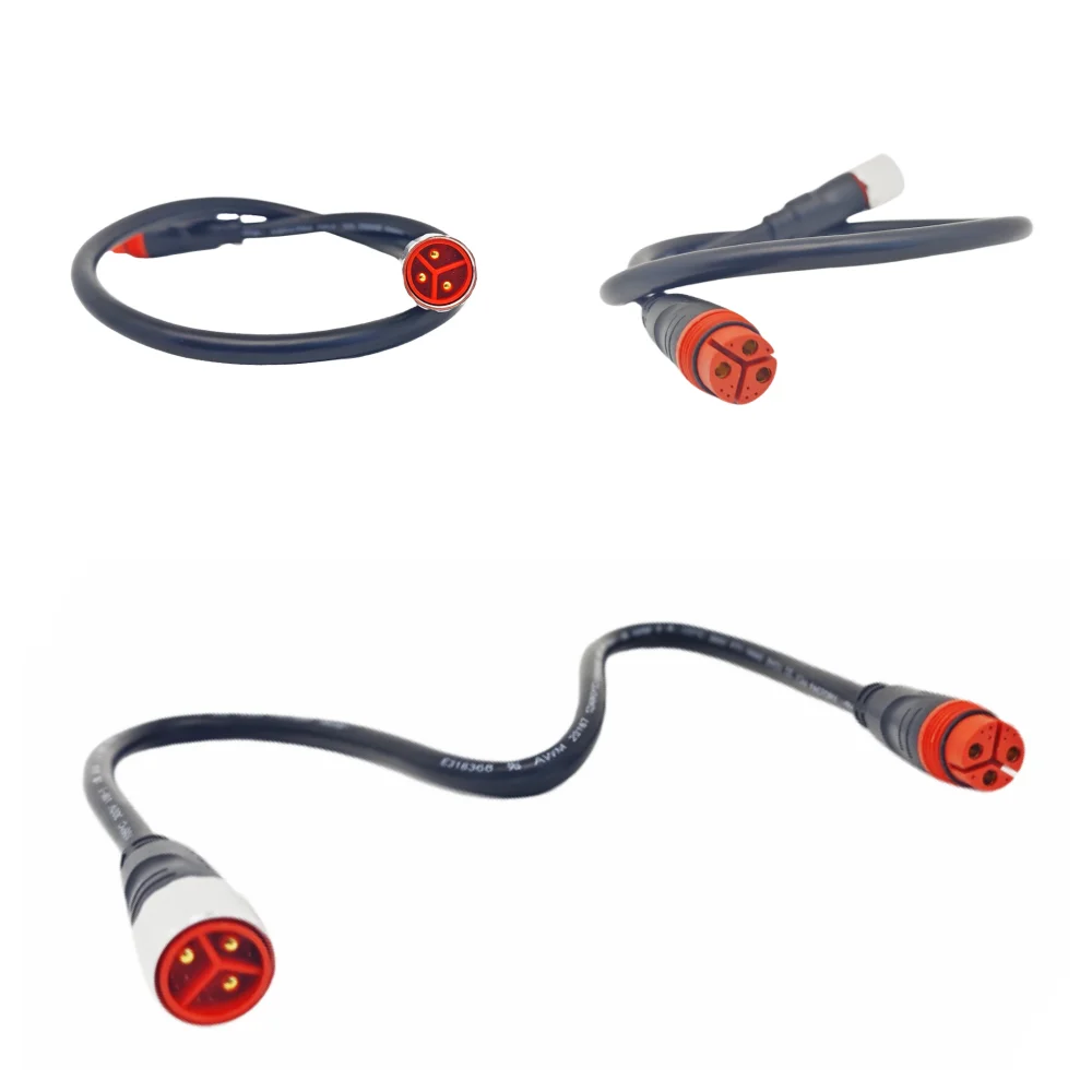 Bafang G062 G063 500W 750W 1000W FAT Motor Cable Adapter Cable Extension Cable Red Plug 50cm Length 12AWG