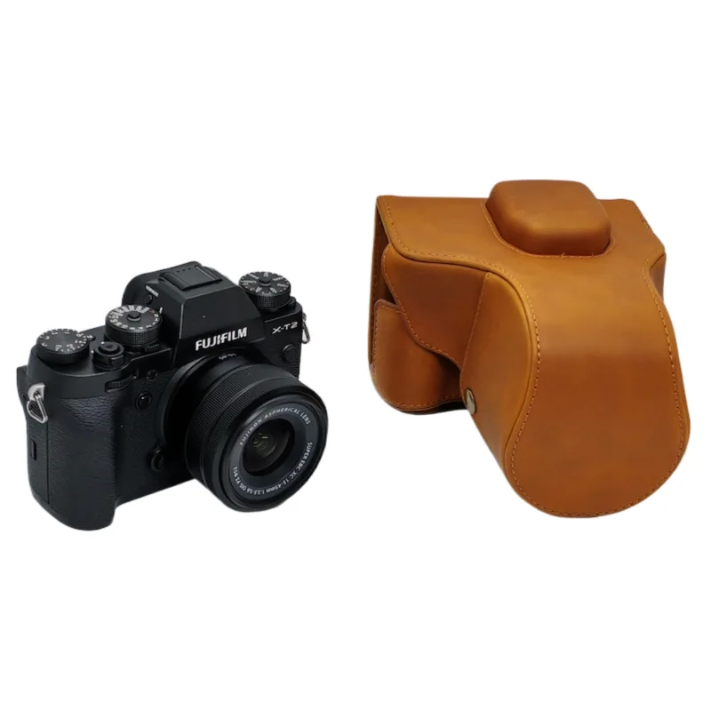 PU Leather Video Camera Case Bag Cover For Fujifilm XT2 XT-2 XT3 XT-3 Camera with Shoulder strap