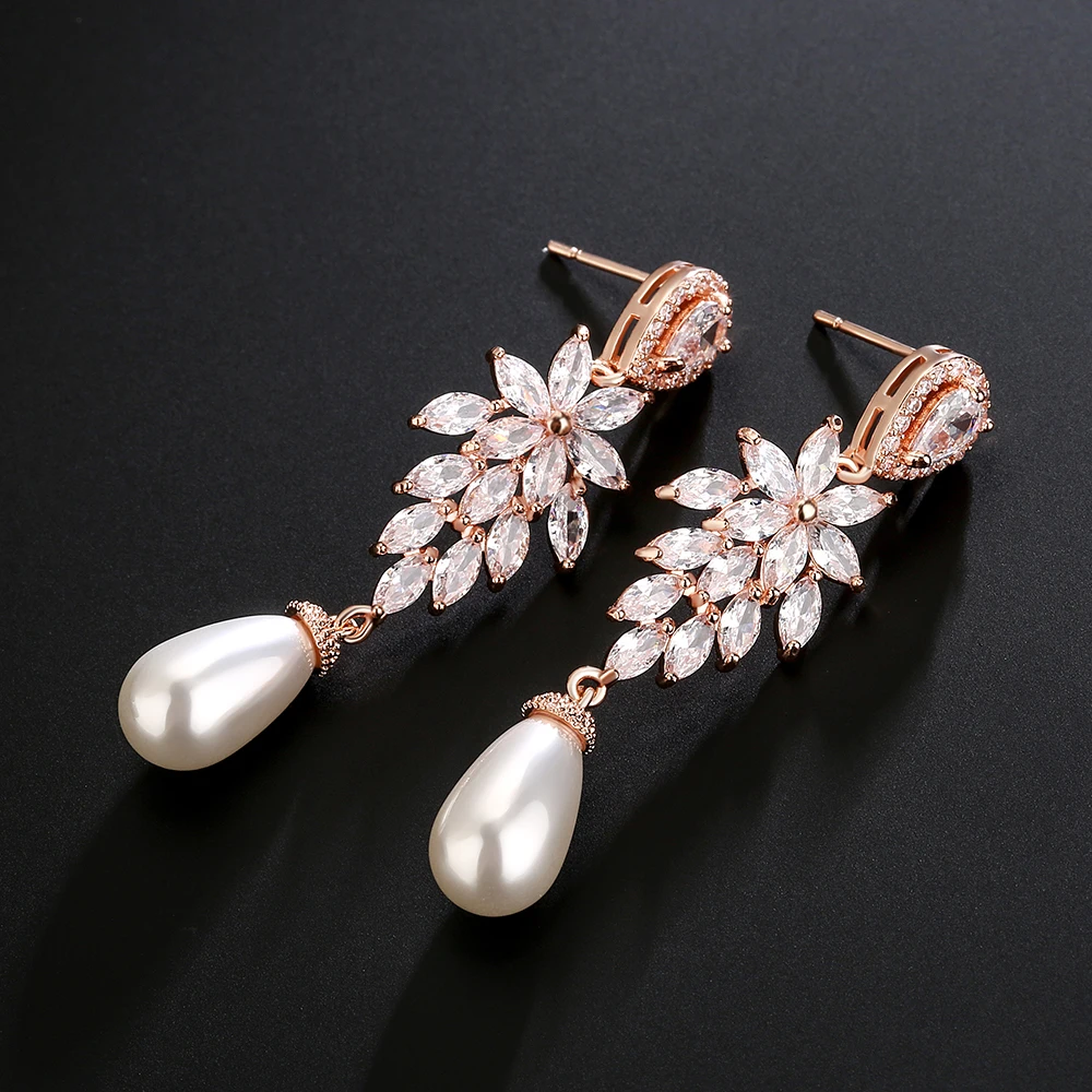 New Long Tassel Imitation Pearl Earrings For Women Personalized Silver Color Gold Color Metal Party Daily Jewelry ﻿