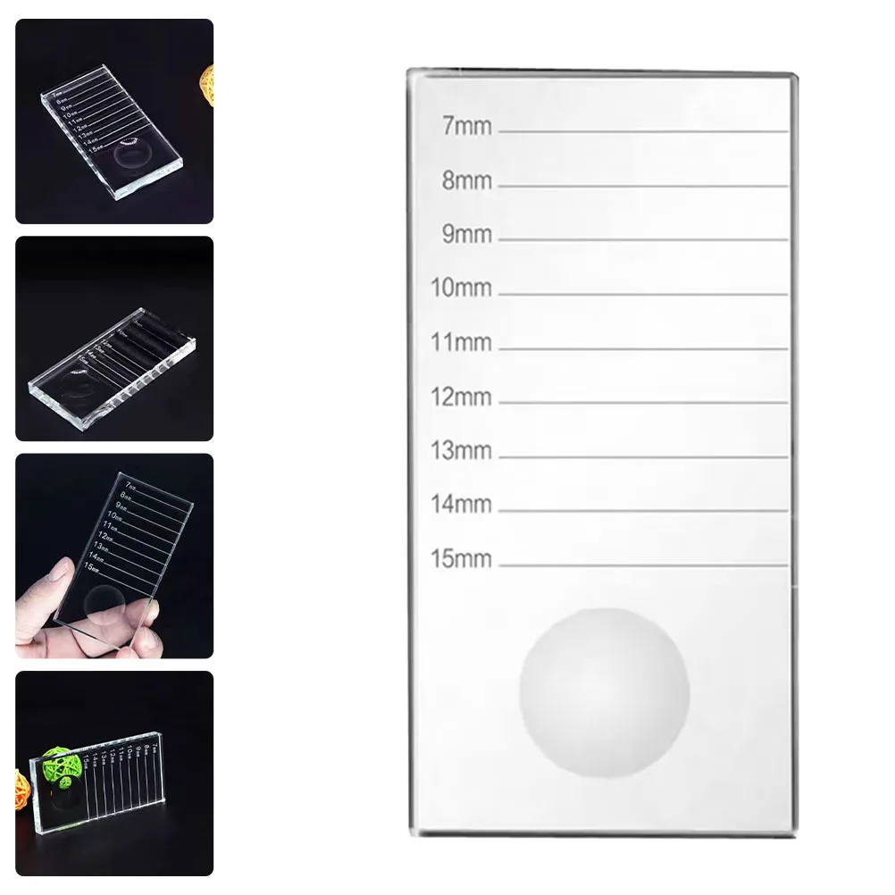 

Grafting Eyelash Glass Board Eyelash Extension Platform Tool Lash Holder Smooth Surface Accurate Length Scale Professional Use