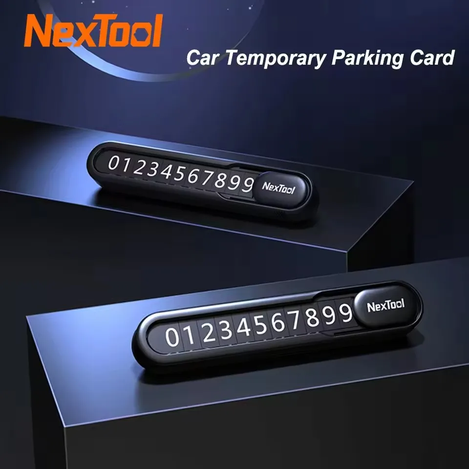 NexTool Multi-functional Parking Card Hide Phone Number Card Plate Replacable Number Plates Belt Cutter Window Breake