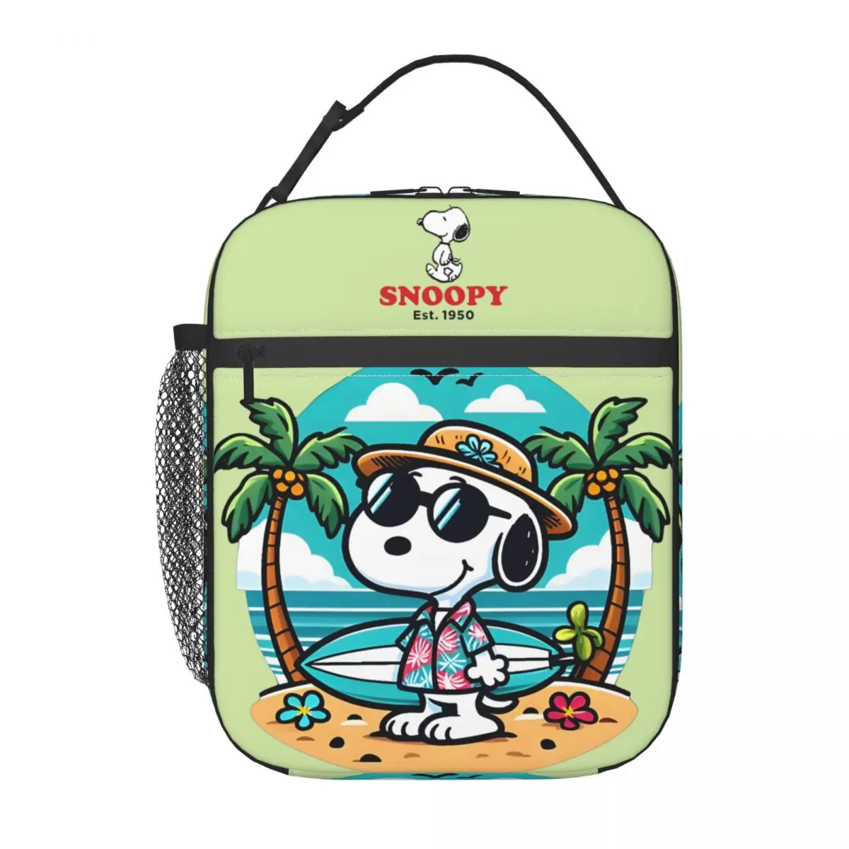 Snoopy Collection Storage Bag Peanuts Snoopy Girl Boy｠ Portable For Work Lunch Food Box Zipper Closure