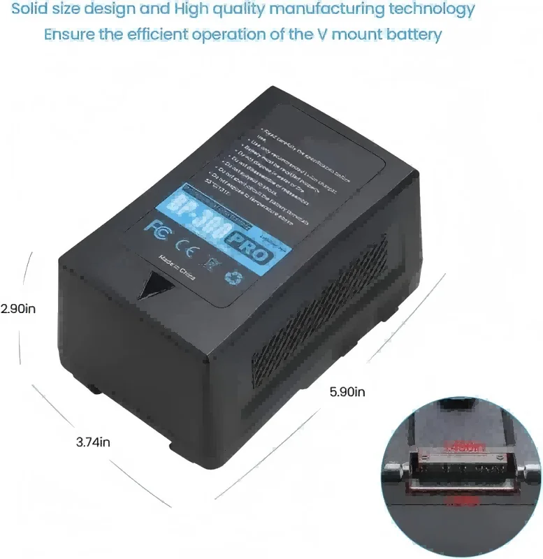 V-mounted V-shaped locking battery BP-95 for Sony camera broadcast LED light battery 6700mAh