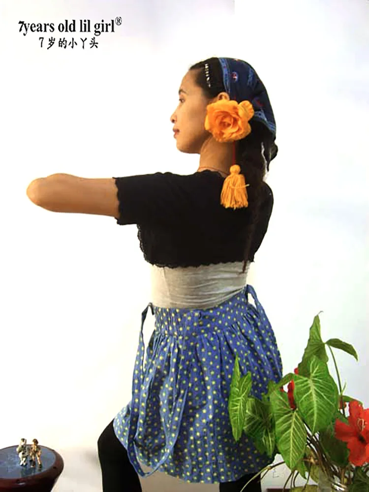 Traje de hombro para danza del vientre de la tribu Flamenco Otoño/Invierno 20225 nuevo Top coreano plateado Flash LA02