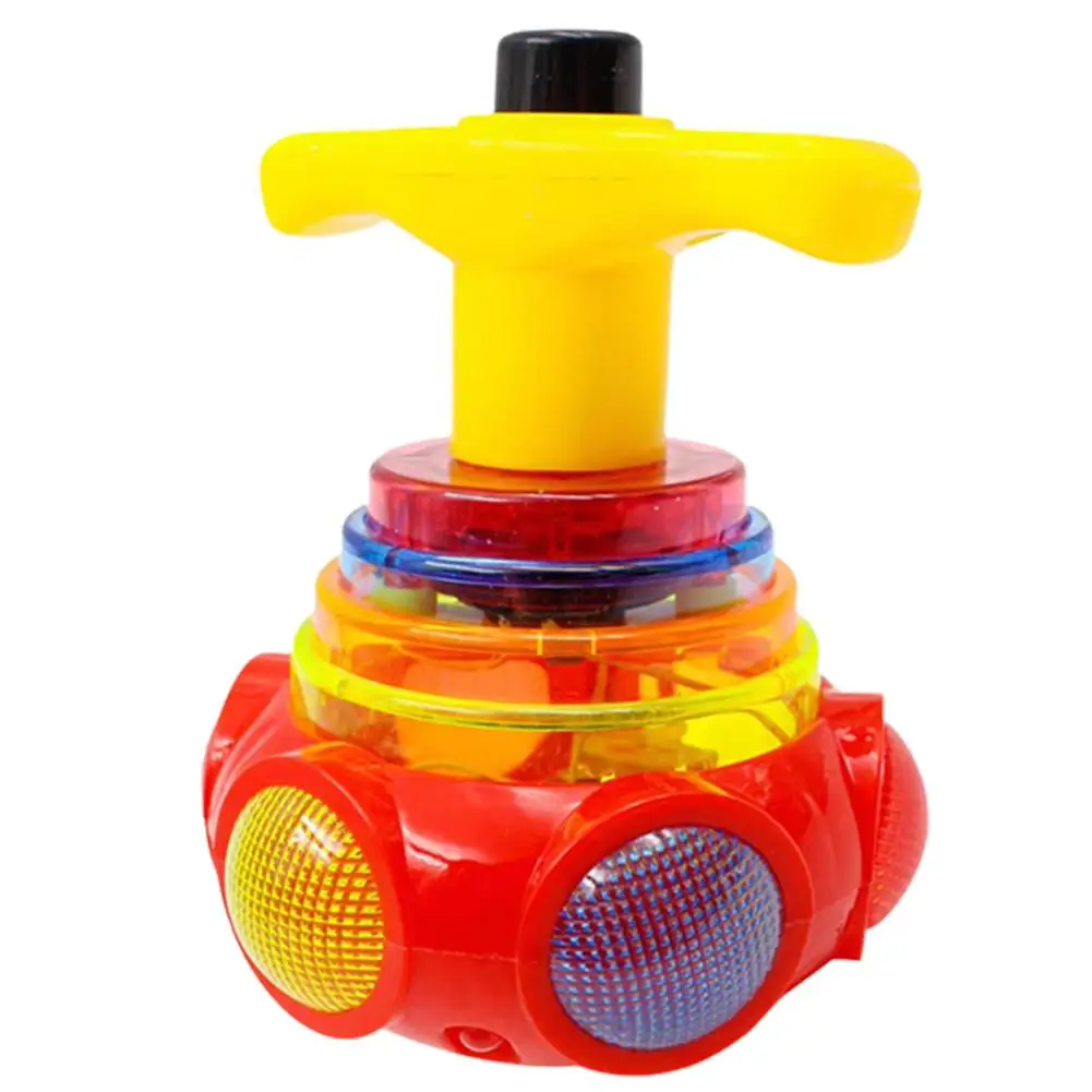 UFO Blinkender Kreisel Kinder Gyro Leuchtendes Spielzeug Kinder Piggy LED Musik Gyroskop Launcher Rotierendes Spielzeug Gyro Fidget Spinner