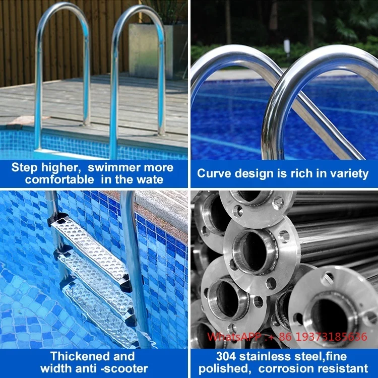 Fenlin Factory High Quality SF Stainless Steel Piscinas Pisina Swimming Pool Stairs Ladder for Pools