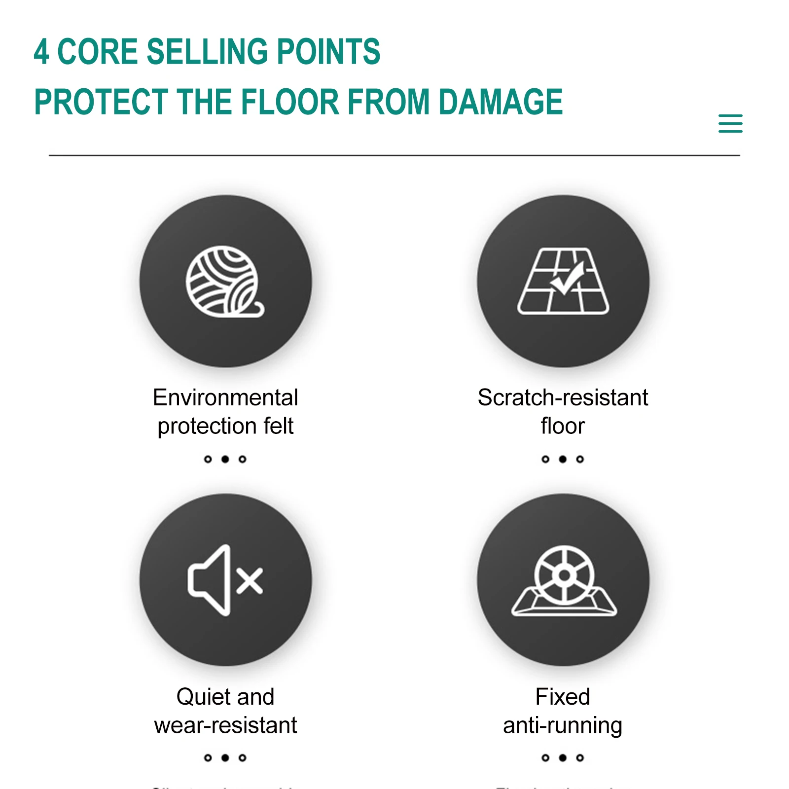 

5Pcs Pulley Chair Felt Caps Furniture Movers Anti Protectors Caster Cushion Pads Noise Reduction Wheels Stopper