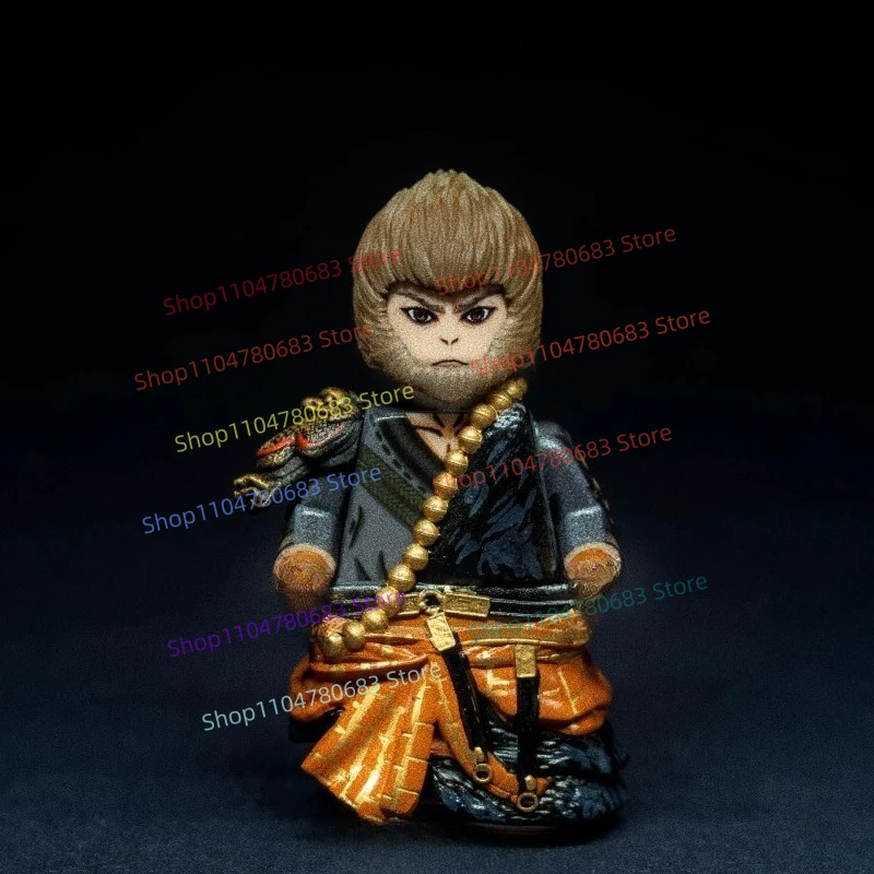 MOC 고품질 한정판 빌딩 블록 입상 블랙 신화 Wukong 검은 원숭이 모자이크 장난감 장식품 컬렉션