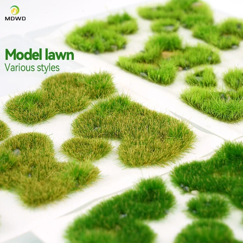 1 Box statisches Modell Grasgarten, großes Miniaturmodell GrassTufts Büsche Geländemodellbausatz für Gartenarchitektur Diorama-Landschaft