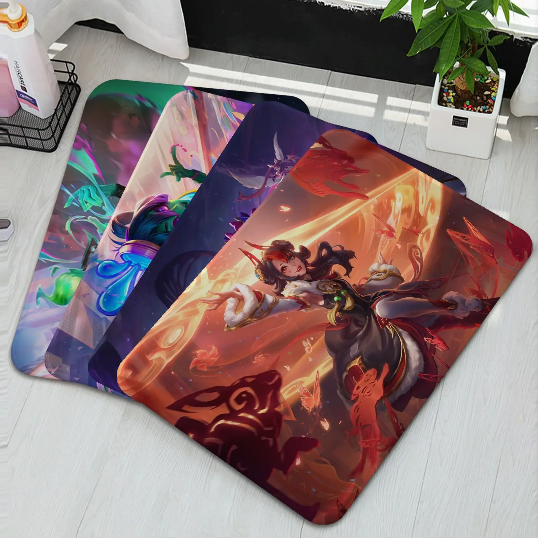 L-League of L-legend Gaming Floor Mat Hallway Carpet Retro Multiple Choice Living Room Kitchen Rug Non-Slip Welcome Rug