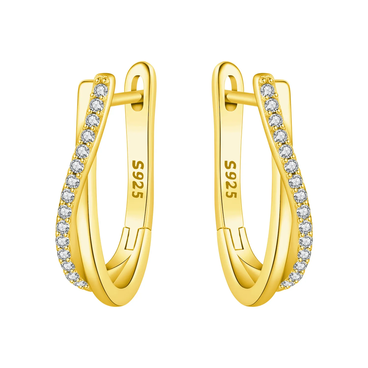 2026 Neu 925 Sterling Silber 18K Vergoldete Kirschblüten-Schmetterling-Creolen Modischer Einfacher Partyschmuck Geschenke für Frauen