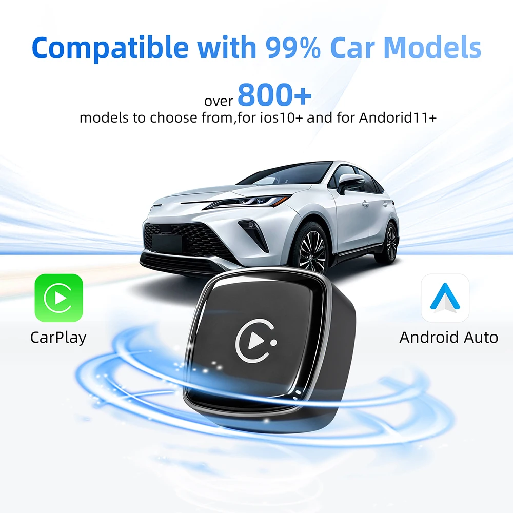 Type-c Wireless CarPlay Adapter Android Smart Dongle for Factory Type-c Wired 2 in 1 Wireless CarPlay & Android Auto Adapter