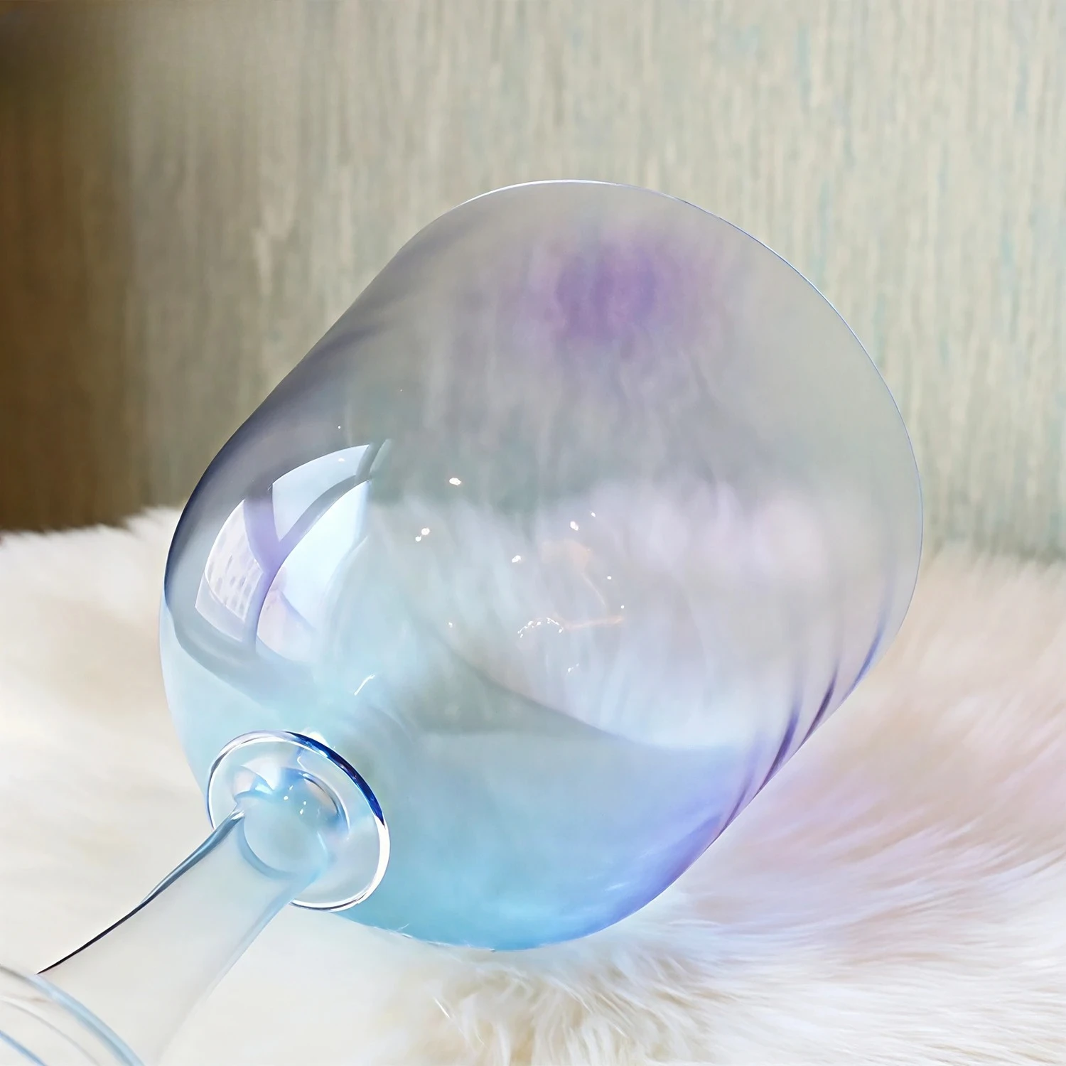 YUN QI QING YIN 432Hz Optional 440Hz Velvet Blue Violet Alchemy Chalice Quartz Bowl Chakra Energy Spiritual Sound Bath Yoga Healing With Matching Accessories