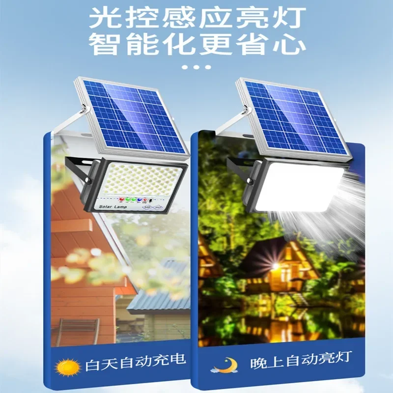 100/200/300W Solar Lamp Outdoor Waterproof Spotlight Led Light Outdoor Lamp with Remote Control Solar Street Lamp Light Control