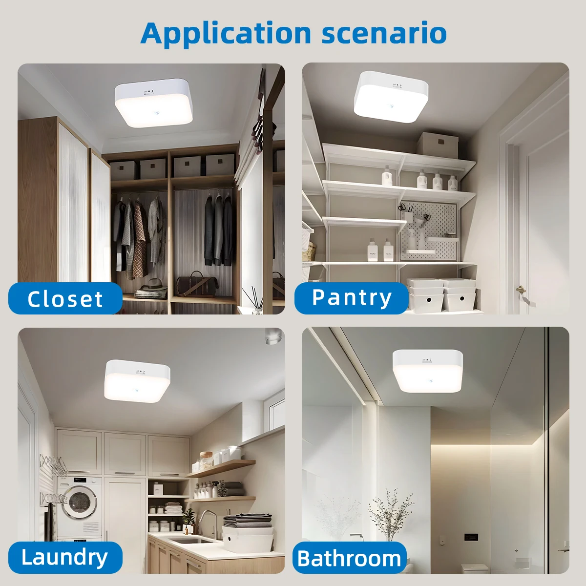 LED Ceiling Lights Motion Sensor Portable installation Rechargeable Square Night Light For Living Room Bedroom Corridor Lighting