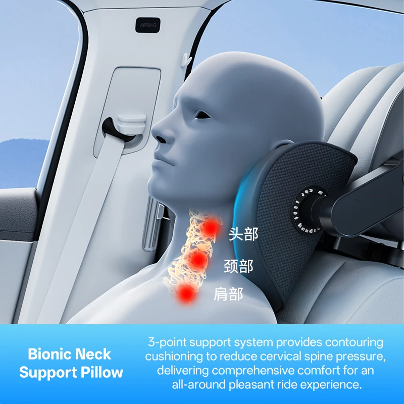 Multifunctional Vehicle Seat Neck Cushion Floating Mechanical Car Headrest Adjustable Ergonomic Cervical Support Pillow