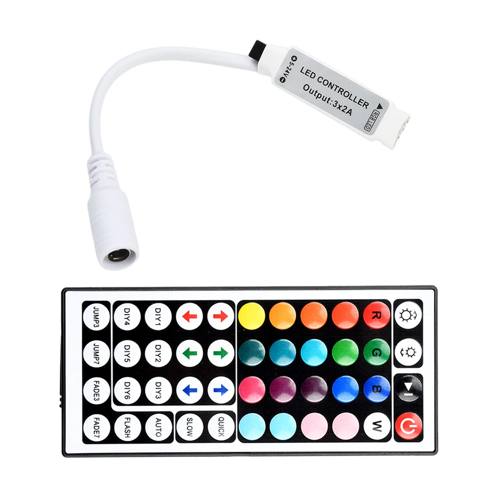 DC 5-24 В 44-клавишный контроллер RGB USB/DC Головка ИК-пульт дистанционного управления Диммер для 3528 5050 RGB светодиодная лента Подсветка телевизора