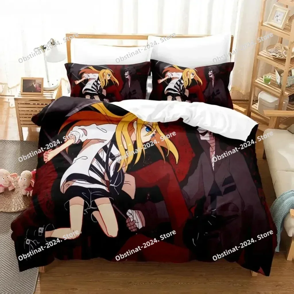 Anime Angels of Death Bedding Set Duvet Cover Full Queen King Size Pillowcase Bed Printed Bed Set Aldult Kid Bedroom Single Twin
