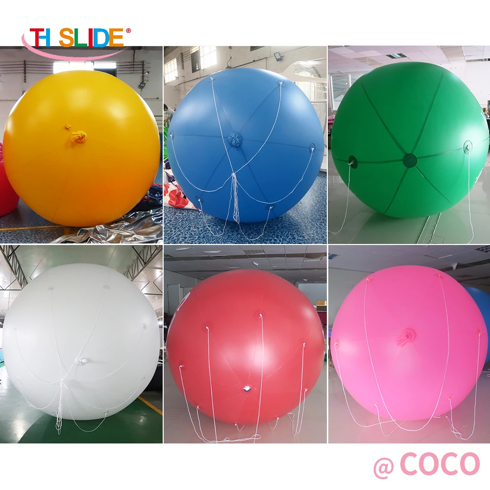 

free air ship to door,(2m+10pcs/lot) giant helium balloon advertising,6.6ft round flying inflatable helium air balloons