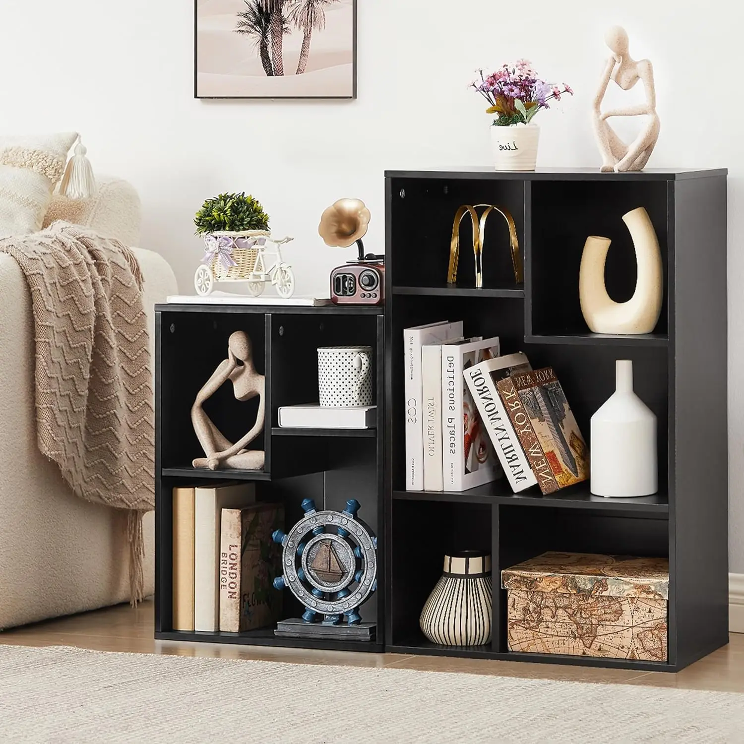 Wide Bookshelf Set, Fits 9.3