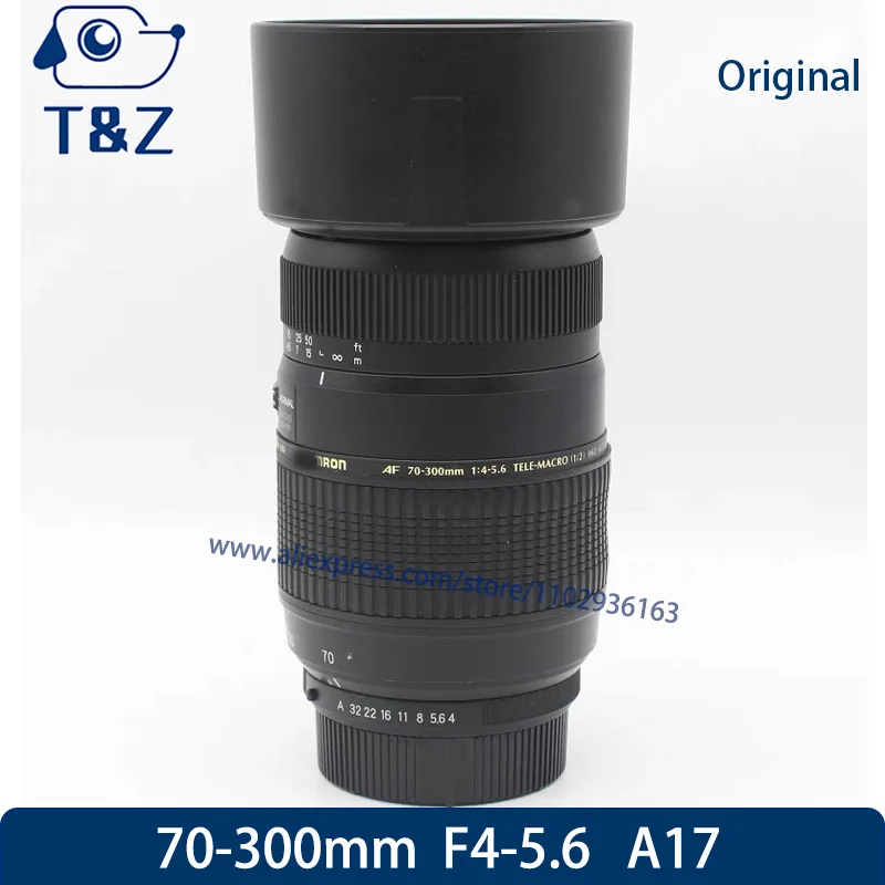 

98% New Original For Tamron 70-300mm F4-5.6 A17 Macro Autofocus Lens For Nikon Canon Sony Pentax Camera AF 70-300 4-5.6 Lens