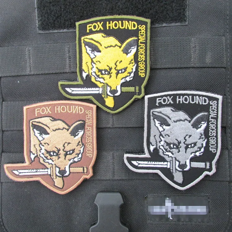 Metal Gear Solid MGS 5 Diamond Dog Army Special Force Group Ghost Embroidered OUTER HEAVEN Patch Stripes naklejka FOX HOUND patch — zdjęcie 4