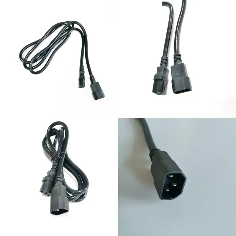 Universal 1m 1.5m 1.8m 125v 15a IEC 320 C13 to C14 Power Extension Cord for PDU Server
