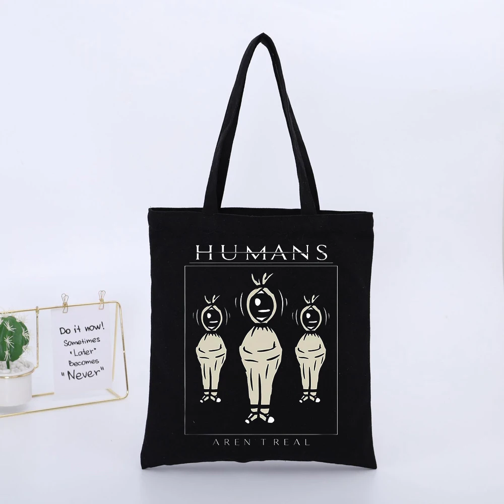 Men's Abstract Human Figure Graphic Canvas Tote Bag, Urban Style for Daily Shopping and Casual Outings