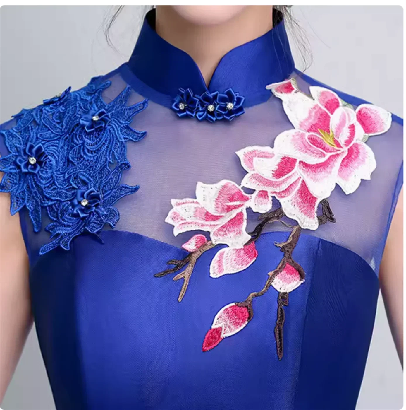 Новое вечернее платье в китайском стиле с улучшенным рыбьим хвостом Cheongsam