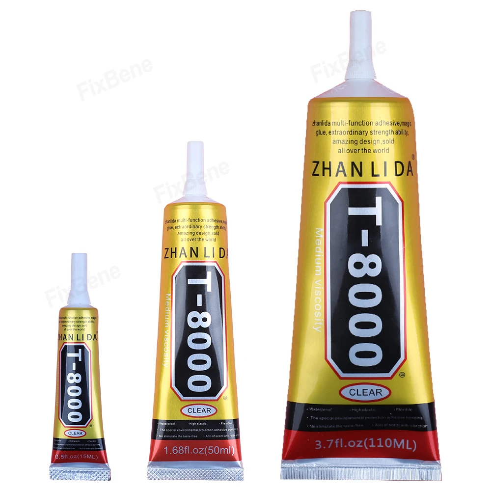 T8000 DIY Model Jewelry Rhinestone Glue Craft Car Leather Wood Textile Cloth Epoxy Adhesive Phone Repair Precision Tip Gem Stone