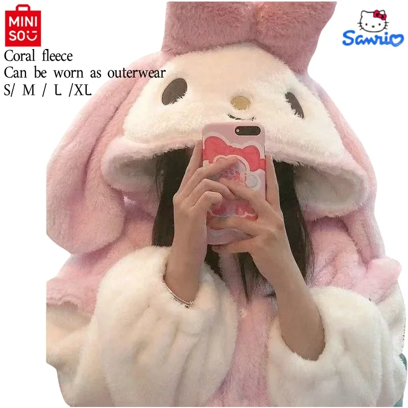 MINISO original new Melody robe cosplay costume Halloween dog Onesies anime cartoon  girl home sleepwear Christmas holiday gift