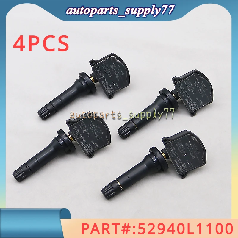 4PCS 52940L1100 52940-L1100 Tire Pressure Sensor for Kia Sedona Optima Sorento K5 Hyundai HB20 Elantra Tucson Sonata 433MHz