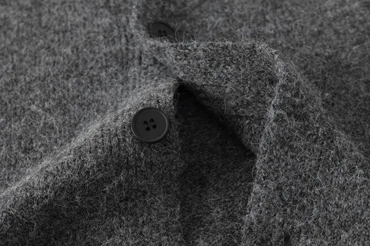 Neu eingetroffener Strickpullover Vintage Herren Frühling Herbst Strickjacke Herren Pullover Mäntel Einfarbige Herrenbekleidung Oberbekleidung 3XL – Detail 11