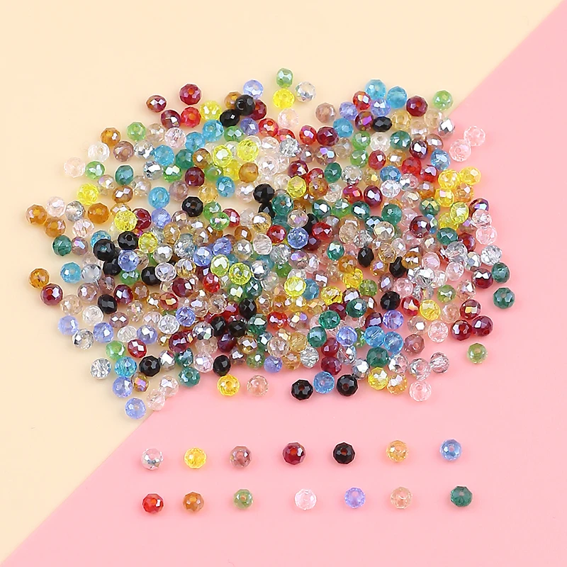 High-grade Austrian round crystal bead 2mm 200 pieces crystal glass ball bead jewelry DIY bracelet necklace accessories