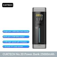CUKTECH No.20 Power Bank 25000mAh P23 210W Output 3-Port Portable Charger 140W USB C For Macbook iPhone 14 Xiaomi ZMI Camping