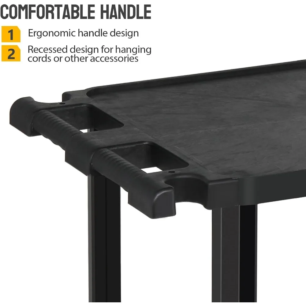 عربة المرافق التجارية ذات العجلات الدوارة، ومقبض متعدد الوظائف، وسعة كبيرة، ونظام الفرامل للاستخدام في الخدمة #3