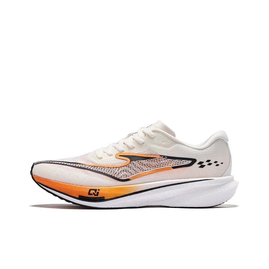 Erke Extreme Wind 3,0 amortiguación rebote transpirable zapatillas bajas de entrenamiento para correr para hombre blanco negro naranja 51125203098-001